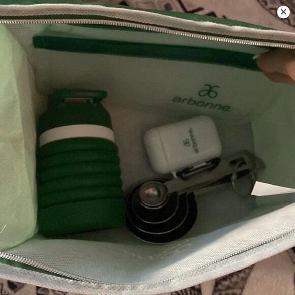 NEW Arbonne Good to be Green Kit Travel Cup Measuring Spoons Collapsible Straw - Picture 9 of 9